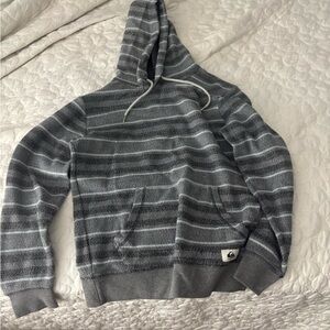 Quiksilver Gray Striped Hoodie